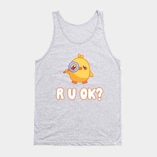 R U OK?: Cute Duckling Detective Tank Top